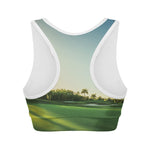 Golf Course Print Women's Sports Bra