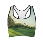 Golf Course Print Women's Sports Bra