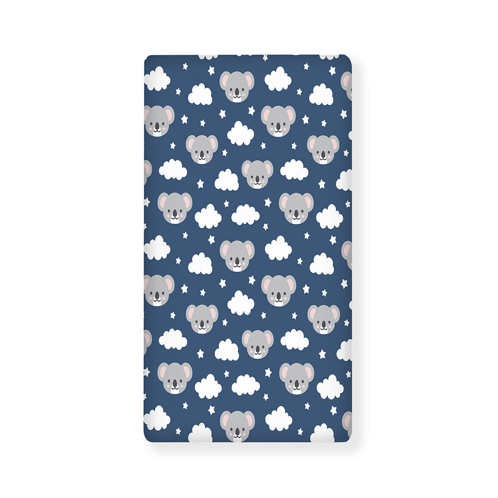 Good Night Koala Pattern Print Baby Crib Sheet