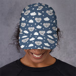 Good Night Koala Pattern Print Baseball Cap