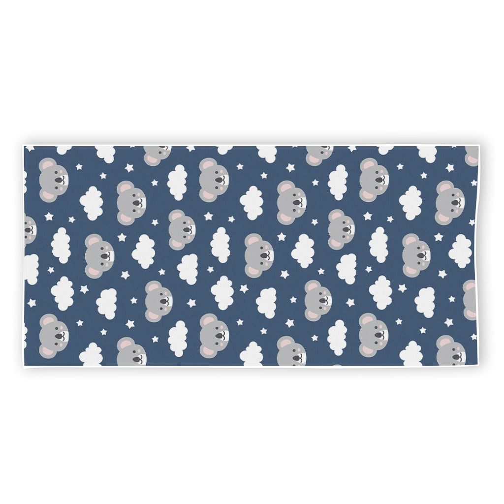 Good Night Koala Pattern Print Beach Towel