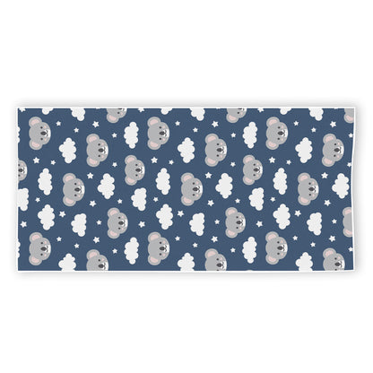 Good Night Koala Pattern Print Beach Towel