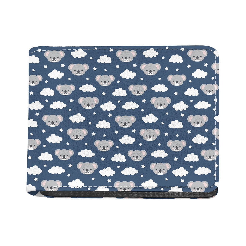 Good Night Koala Pattern Print Bifold Wallet