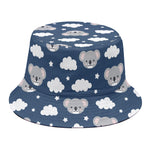 Good Night Koala Pattern Print Bucket Hat