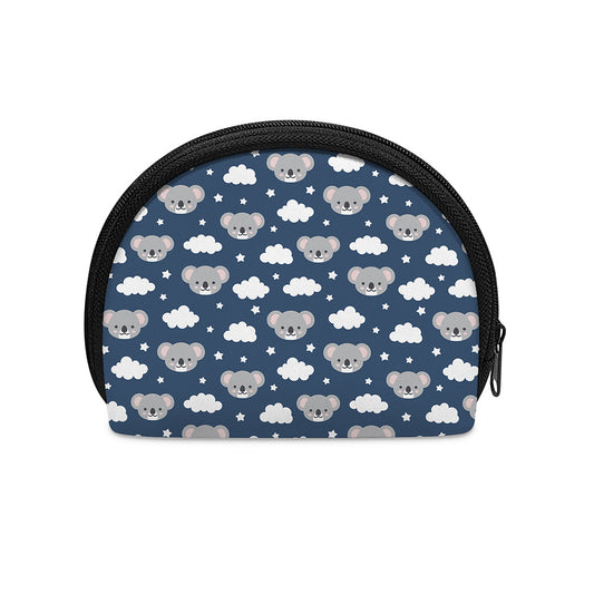 Good Night Koala Pattern Print Coin Purse