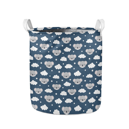 Good Night Koala Pattern Print Collapsible Laundry Basket