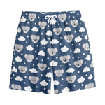 Good Night Koala Pattern Print Cotton Shorts