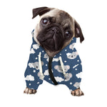 Good Night Koala Pattern Print Dog Zip Up Hoodie