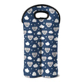 Good Night Koala Pattern Print Double Neoprene Wine Tote