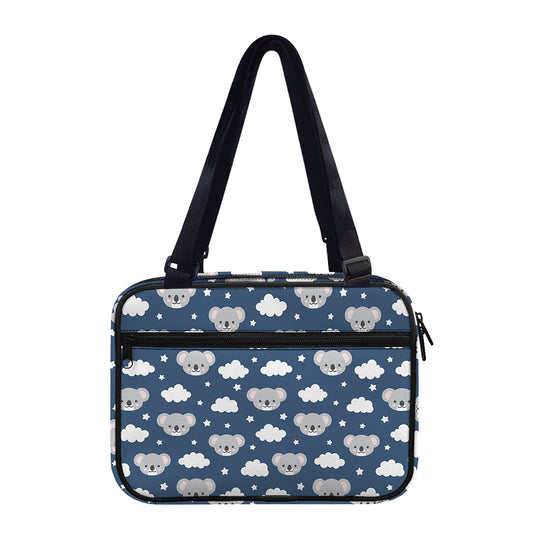 Good Night Koala Pattern Print Double Strap Bible Bag