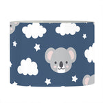 Good Night Koala Pattern Print Drum Lamp Shade