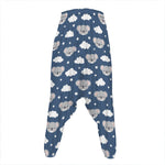 Good Night Koala Pattern Print Hammer Pants