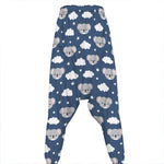 Good Night Koala Pattern Print Hammer Pants