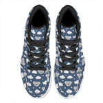 Good Night Koala Pattern Print High Top Leather Sneakers