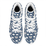 Good Night Koala Pattern Print High Top Leather Sneakers