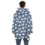 Good Night Koala Pattern Print Hoodie Blanket