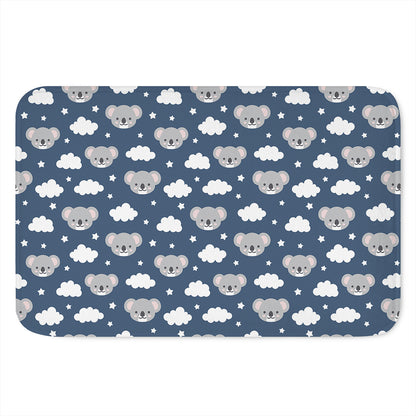 Good Night Koala Pattern Print Indoor Door Mat