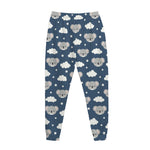 Good Night Koala Pattern Print Jogger Pants
