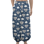 Good Night Koala Pattern Print Lantern Pants