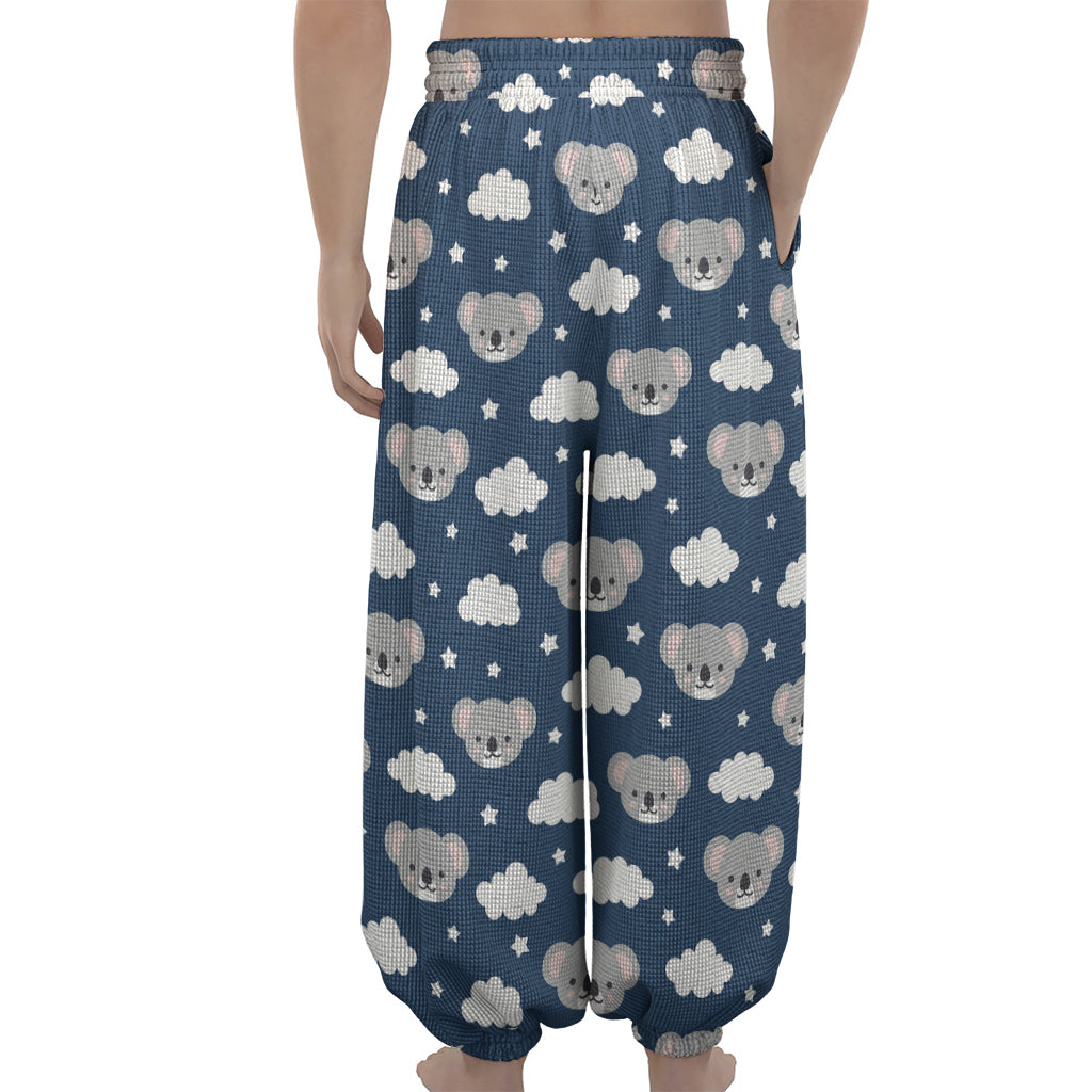 Good Night Koala Pattern Print Lantern Pants