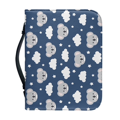 Good Night Koala Pattern Print Leather Bible Cover