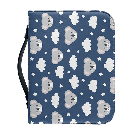 Good Night Koala Pattern Print Leather Bible Cover