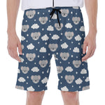 Good Night Koala Pattern Print Men's Beach Shorts