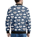 Good Night Koala Pattern Print Men's Bomber Jacket