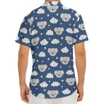Good Night Koala Pattern Print Men's Deep V-Neck Shirt