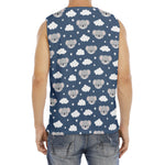 Good Night Koala Pattern Print Men's Fitness Tank Top