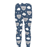 Good Night Koala Pattern Print Men's leggings