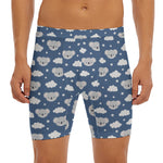 Good Night Koala Pattern Print Men's Long Boxer Briefs
