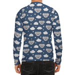 Good Night Koala Pattern Print Men's Long Sleeve Rash Guard