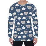 Good Night Koala Pattern Print Men's Long Sleeve T-Shirt