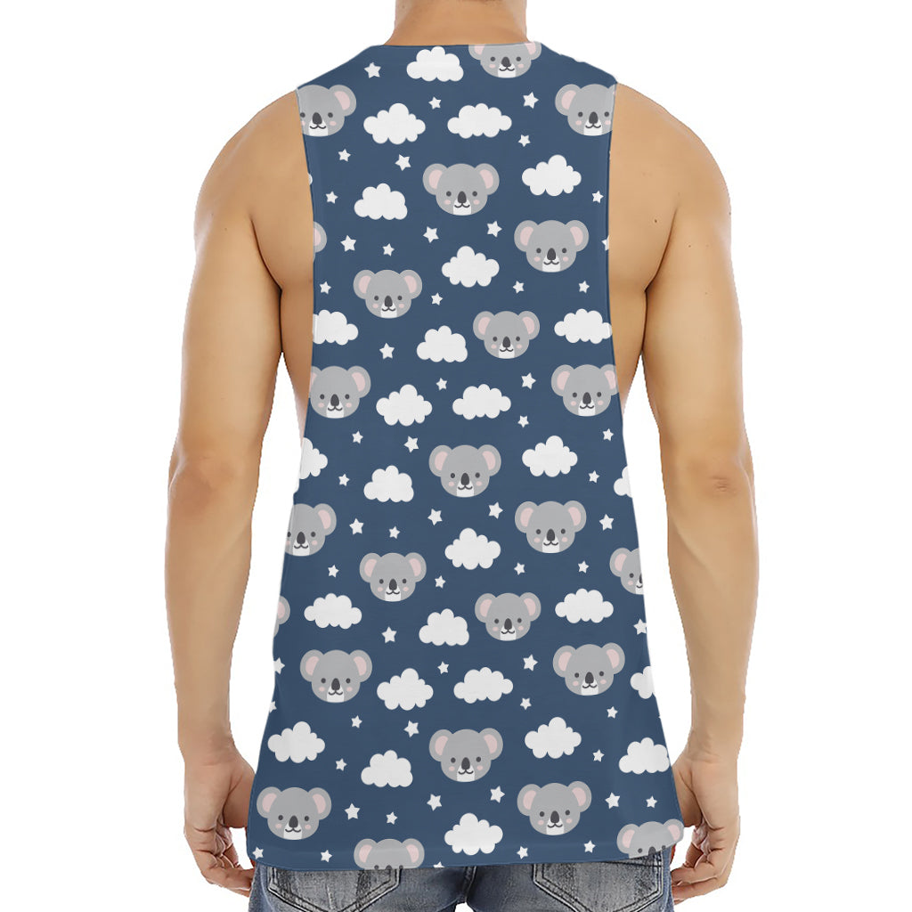 Good Night Koala Pattern Print Men's Muscle Tank Top