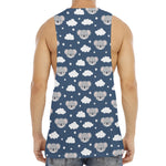 Good Night Koala Pattern Print Men's Muscle Tank Top