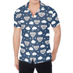 Good Night Koala Pattern Print Men's Shirt