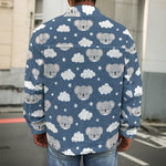 Good Night Koala Pattern Print Men's Shirt Jacket