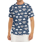 Good Night Koala Pattern Print Men's Short Sleeve Rash Guard