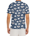 Good Night Koala Pattern Print Men's Short Sleeve Rash Guard