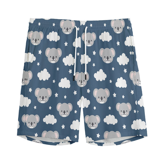 Good Night Koala Pattern Print Men's Sports Shorts