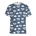 Good Night Koala Pattern Print Men's Athletic T-Shirt