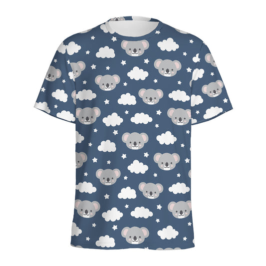 Good Night Koala Pattern Print Men's Sports T-Shirt