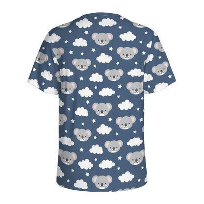 Good Night Koala Pattern Print Men's Sports T-Shirt