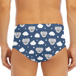 Good Night Koala Pattern Print Men's Triangle Swim Briefs