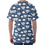 Good Night Koala Pattern Print Men's Velvet T-Shirt