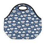 Good Night Koala Pattern Print Neoprene Lunch Bag