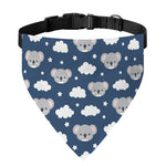 Good Night Koala Pattern Print Over The Collar Dog Bandana