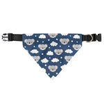 Good Night Koala Pattern Print Over The Collar Dog Bandana