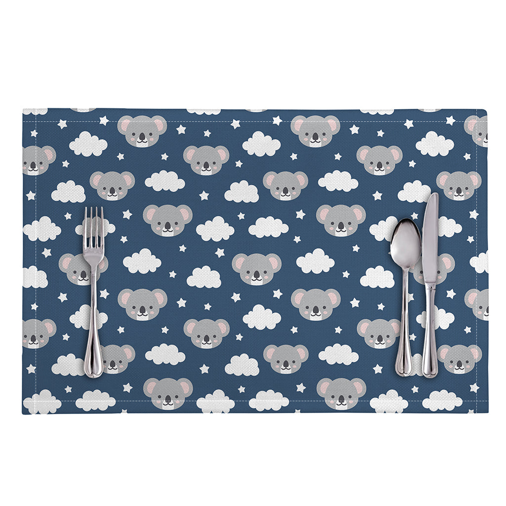Good Night Koala Pattern Print Placemat